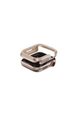 Apple Watch 46mm Uyumlu Valencia Serisi Alüminyum TPU Kasa 360 Tam Koruyucu Kapak  Gold - 2