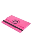 Samsung Galaxy Tab S9 FE 10.9 Inç Tablet Uyumlu Kılıf 360° Dönebilen Deri Leather New Style Case  PEMBE - 4