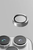 İphone 16 Pro / Iphone 16 Pro Max Uyumlu  Lens Koruyucu AluGuard Serisi Cam Alüminyum Çerçeve  Black - 4