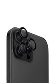 İphone 16 Pro / Iphone 16 Pro Max Uyumlu  Lens Koruyucu AluGuard Serisi Cam Alüminyum Çerçeve  Black - 1