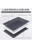 Macbook Air 13 Inç M1 Çip A2337 Tam Uyumlu Alt Üst Kılıf + Klavye Kılıfı + Ekran Koruyucu Film  SİYAH - 4
