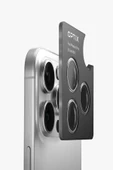 İphone 16 Pro / Iphone 16 Pro Max Uyumlu  Lens Koruyucu AluGuard Serisi Cam Alüminyum Çerçeve  Black - 5