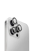 İphone 16 Pro / Iphone 16 Pro Max Uyumlu  Lens Koruyucu AluGuard Serisi Cam Alüminyum Çerçeve  Silver - 1