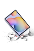 Ipad Pro 12.9 Inç 5. Ve 6. Nesil 2021 / 2022 M2 Çip Uyumlu Kalem Bölmeli Standlı Silikon Kılıf  Mavi - 4