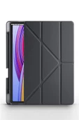 Xiaomi Redmi Pad Pro 12.1 Uyumlu Kalem Bölmeli Standlı Kılıf + Ekran Koruyucu + Kalem 3'lü Set Siyah - 2