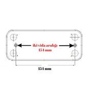 PLAKA EŞANJÖR ZILMET 12 PLAKA VIESSMAN 1D YENİ SERENA 17B1901224 154 MM thumbnail 2