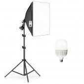 deyatech 50x70 softbox sürekli ışık tek duylu led lamba - 1
