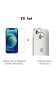 Iphone 13 Min Uyumlu I Nano Micro Temperli Ekran Koruyucu Ve Şeffaf Kamera Lens Koruyucu - 2