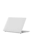 Macbook Air 13" 2020 (M1 ÇİP) Uyumlu A2337 Mat Karbon Beyaz Kılıf - 3