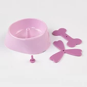 Bobo Plastik Yavaş Yeme Mama ve Oyun Kabı BO-3166 350 ML Pembe thumbnail 2