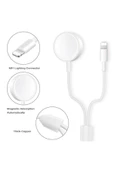 Apple Watch 1 / 2 / 3 / 4 / 5 / 6 / 7 / Se Tam Uyumlu Şarj Cihazı Standı Ve Lightning Iphone Şarjı - 4
