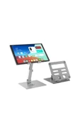 Tüm Tabletlerle Uyumlu 360° Dönebilen Katlanabilir Ayarlı Alüminyum Tablet Telefon Tutucu - 1