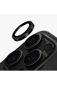 İphone 16 Pro / İphone 16 Pro Max Sapphire Lens Koruyucu Optix Prime Serisi Çelik Çerçeve  Silver - 4