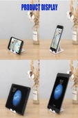 Foldstand Ayarlanabilir Cep Telefonu / Tablet Standı Pratik  Siyah - 5