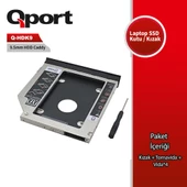 QPORT Q-HDK9 2.5" HDD/SSD UYUMLU CEVIRICI 9.5" OPTIK SATA KIZAK - 1