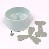 Bobo Plastik Yavaş Yeme Mama ve Oyun Kabı BO-3166 350 ML Yeşil - 2