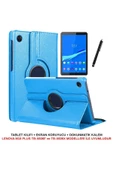 Lenovo M10 Plus Tb-x606x Tb-x606f Kılıf Uyumlu Dönebilen Kılıf + Ekran Koruyucu + Dokunmatik Kalem  mavi - 1