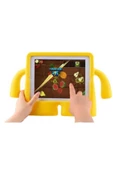 Ipad 9.7" Inc 5. 6. Uyumlu Nesil 2017 2018 Uyumlu Kılıf Çocuk Kılıfı Yumuşak Dokulu Standlı Silikon  Kırmızı - 3