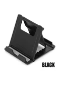 Foldstand Ayarlanabilir Cep Telefonu / Tablet Standı Pratik  Siyah - 1