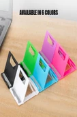 Foldstand Ayarlanabilir Cep Telefonu / Tablet Standı Pratik  Siyah - 4