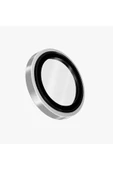 İphone 16 Pro / İphone 16 Pro Max Sapphire Lens Koruyucu Optix Prime Serisi Çelik Çerçeve  Silver - 2