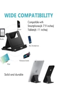 Foldstand Ayarlanabilir Cep Telefonu / Tablet Standı Pratik  Siyah - 2