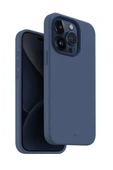 İphone 15 Pro Uyumlu Kılıf Lino Hue Serisi Magsafe Özellik (MAGCLİCK™) Hibrit Silikon (SİLİCORE™)  Deep Blue - 1