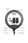 Ring Light Led Işık Halkası 21" 54 Cm Profesyonel Stüdyo Işığı Ve 210 Cm Monopod Tiktok Youtube Işık  Beyaz - 3