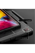 Apple Ipad Pro 11'' 2022 4. Nesil M2 Çip Uyumlu Deri Görünümlü Kalemlikli Kılıf Lux Case  Siyah - 6