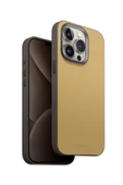 İphone 15 Pro Uyumlu Kılıf Lyden DS Serisi Vegan Deri Kaplama Magsafe Özellikli (MagClick™)  Yellow Grey - 1