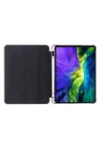 Apple Ipad Air 10.9 2020 Kılıf Premium Standlı Katlanabilir Kılıf Kalemlikli Ipad Trifolding  Siyah - 3