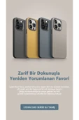 İphone 15 Pro Uyumlu Kılıf Lyden DS Serisi Vegan Deri Kaplama Magsafe Özellikli (MagClick™)  Grey Black - 4