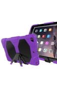 Apple Ipad 5. 6. Nesil 2017 2018 9.7" Inc Kılıfı Defender Tank Zırh Silikon Kılıf Ekran Koruyuculu  Mor - 5