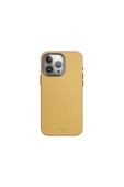 İphone 15 Pro Uyumlu Kılıf Lyden DS Serisi Vegan Deri Kaplama Magsafe Özellikli (MagClick™)  Yellow Grey - 2