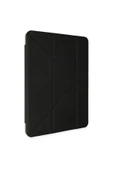 Samsung Galaxy Tab A8 10.5 Sm-x200 Kılıf Kalem Bölmeli Trifolding Silikon Case  Siyah - 3