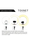 Ring Light Led Işık Halkası 21" 54 Cm Profesyonel Stüdyo Işığı Ve 210 Cm Monopod Tiktok Youtube Işık  Beyaz - 2