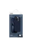 İphone 15 Pro Kılıf Uyumlu Lyden Serisi Deri Kaplama Magsafe Özellikli (MAGCLİCK™) Premium Kapak  Midnight Blue - 6