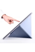 Apple Ipad Uyumlu 10.2 Inc 9. Nesil Kılıf Kalemlikli Premium Standlı Katlanabilir Kılıf Trifolding  mavi - 2