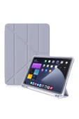 Huawei Matepad Se 10.4'' Inç Tablet Uyumlu Kılıf Katlanır Kalemlikli Standlı Uyku Modlu Akıllı Kapak  LİLA - 1