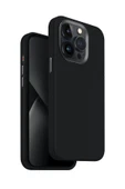 İphone 15 Pro Kılıf Uyumlu Lyden Serisi Deri Kaplama Magsafe Özellikli (MAGCLİCK™) Premium Kapak  Black - 1