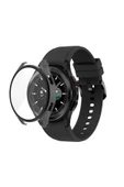 Samsung Galaxy Watch 5 40mm Uyumlu Kılıf Kasa Ve Ekran Koruyucu 360 Tam Koruma Kapak  SİYAH - 2