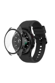 Samsung Galaxy Watch 4 40mm Kılıf Kasa Ve Ekran Koruyucu 360 Tam Koruma Kapak  SİYAH - 2
