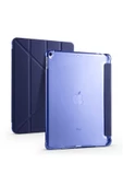 Apple Ipad Uyumlu 10.2 Inc 9. Nesil Kılıf Kalemlikli Premium Standlı Katlanabilir Kılıf Trifolding  lacivert - 1