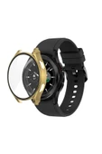 Samsung Galaxy Watch 5 40mm Uyumlu Kılıf Kasa Ve Ekran Koruyucu 360 Tam Koruma Kapak  GOLD - 2