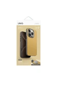 İphone 15 Pro Uyumlu Kılıf Lyden DS Serisi Vegan Deri Kaplama Magsafe Özellikli (MagClick™)  Yellow Grey - 3