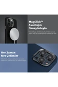 İphone 15 Pro Kılıf Uyumlu Lyden Serisi Deri Kaplama Magsafe Özellikli (MAGCLİCK™) Premium Kapak  Black - 7