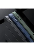 Apple iPad 8. ve 9. Nesil 10.2 inç Uyumlu Premium Deri Görünümlü Kalem Yuvalı Silikon Kılıf Lux  Lacivert - 5