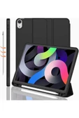 IPad 10.Nesil 10.9 İnç 2022 Uyumlu Kılıf Kalem Bölmeli Uyku Modlu Standlı Silikon A2757 A2777 A2696  GRİ - 5