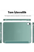 Ipad Air 6 11 Inç M2 Çip 2024 Uyumlu Tablet Kılıfı İnce Tasarım Smart Cover Standlı Akıllı Kapak  Koyu Yeşil - 5