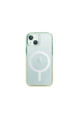 İphone 15 Uyumlu Kılıf Combat Duo Serisi Üç Katmanlı Magsafe Özellikli (MagClick™) Koruyucu Kılıf  Green - Yellow - 1